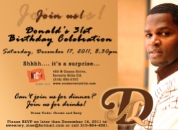 Birthday Invitation - Los Angeles, CA